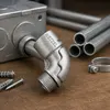 Conector Box Curvo Aluminio 3/4" c/Tampa Wetzel