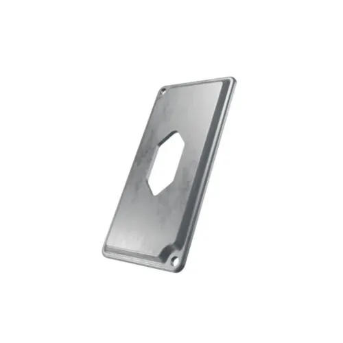 Tampa Condulete Aluminio 1" P/ 1 Tomada Hexagonal Vertical s/Pintura Wetzel