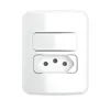 Sistema X Interruptor Simples + Tomada 10A Compose Branco Weg