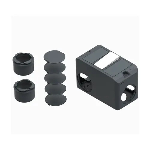 Conjunto Condulete PVC 1" c/1 Interruptor Simples Cinza Wetzel