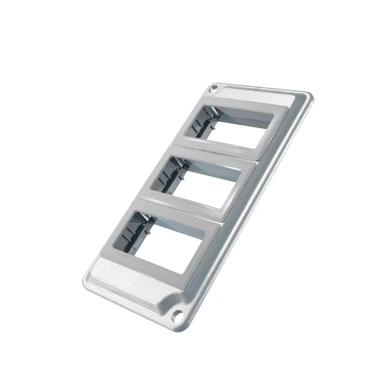 Tampa Condulete PVC 1" 3 Postos Horizontais Cinza Wetzel