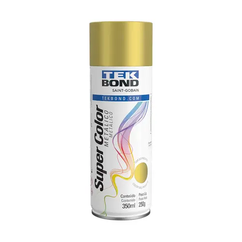 Tinta Aerossol Dourado Metalico 350ML / 250G Tekbond
