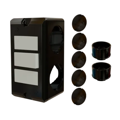 Conjunto Condulete PVC 3/4" c/1 Interruptor Simples Preto Wetzel