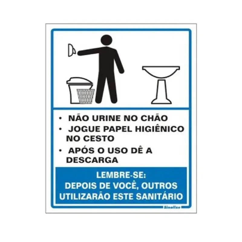 Placa Sinalizacao Poliestireno 15X20 Cm Procedimento Sanitario Sinalize