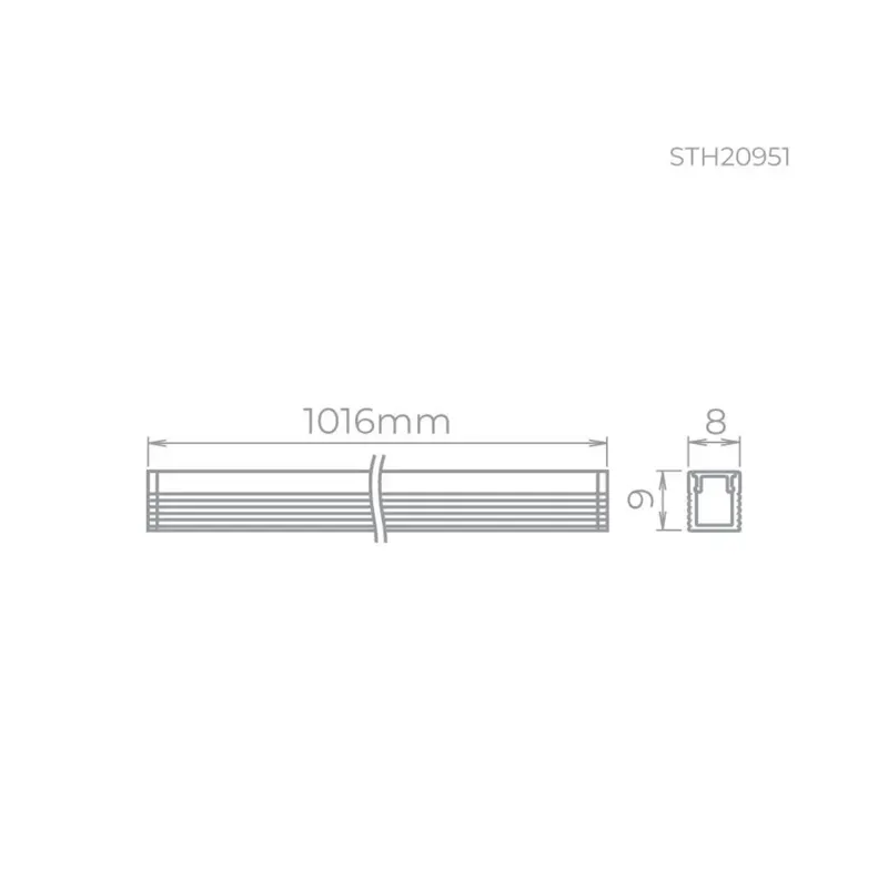 Perfil Sobr Archi Plano 1M 8mm 5W 24V STH20951BR/27 Stella