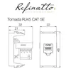Modulo Tomada RJ45 CAT 5E  Branco