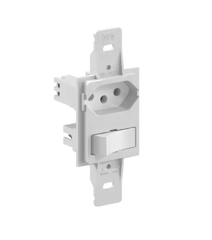 1 Interruptor Simples +Tomada 20A Klin Branco Weg