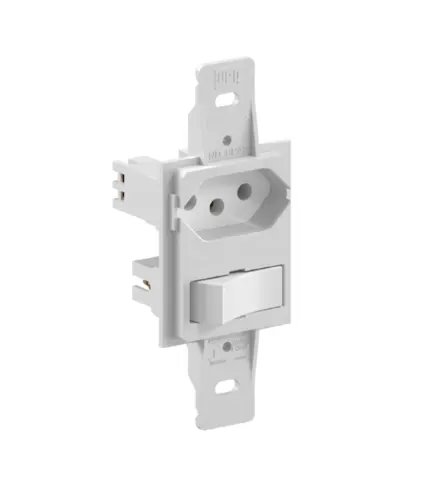 1 Interruptor Simples +Tomada 20A Klin Branco Weg