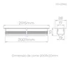 Perfil Embutir Archi 2M 28mm 23W 24V STH21982BR/27 Stella