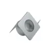 Mini Embutido Led Prata 1W 2700K Quadrado Luminatti