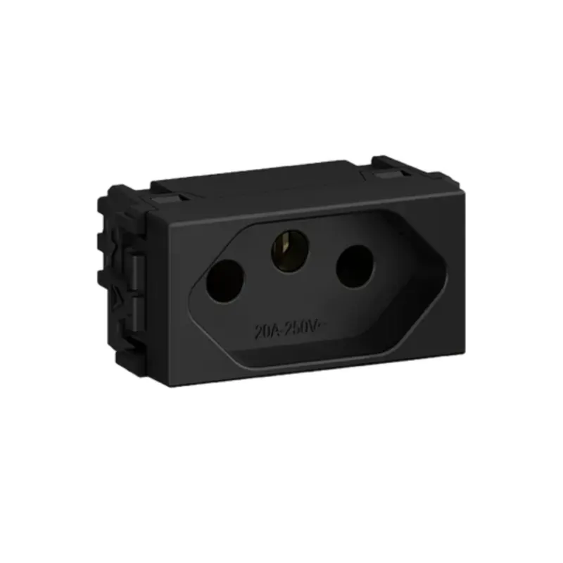 Modulo Tomada De Energia 2P+T 20 A/250 Vca Preto