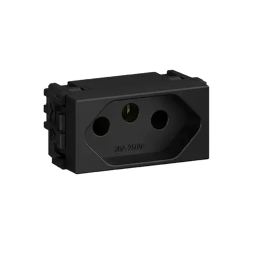 Modulo Tomada De Energia 2P+T 20 A/250 Vca Preto