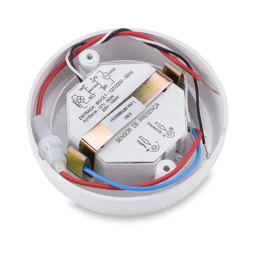 Sensor de presenca com Minuteria De Teto Branco Force line