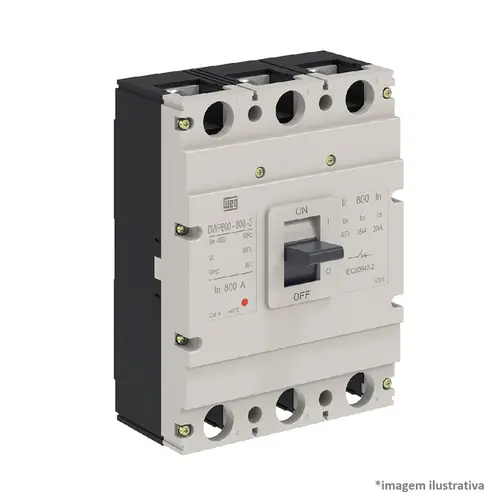 Disjuntor Tripolar Caixa Moldada 800A Dwp800L-800-3 Weg