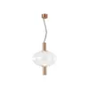 Pendente Clear Bolla 8W Transparente Dourado OR1248 Orluce