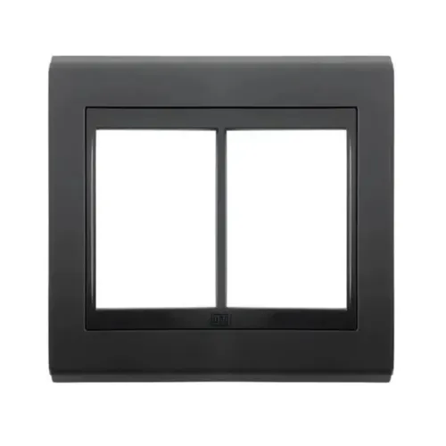 Placa 4X4 6 Posicoes Style Acetinado Preto/Preto