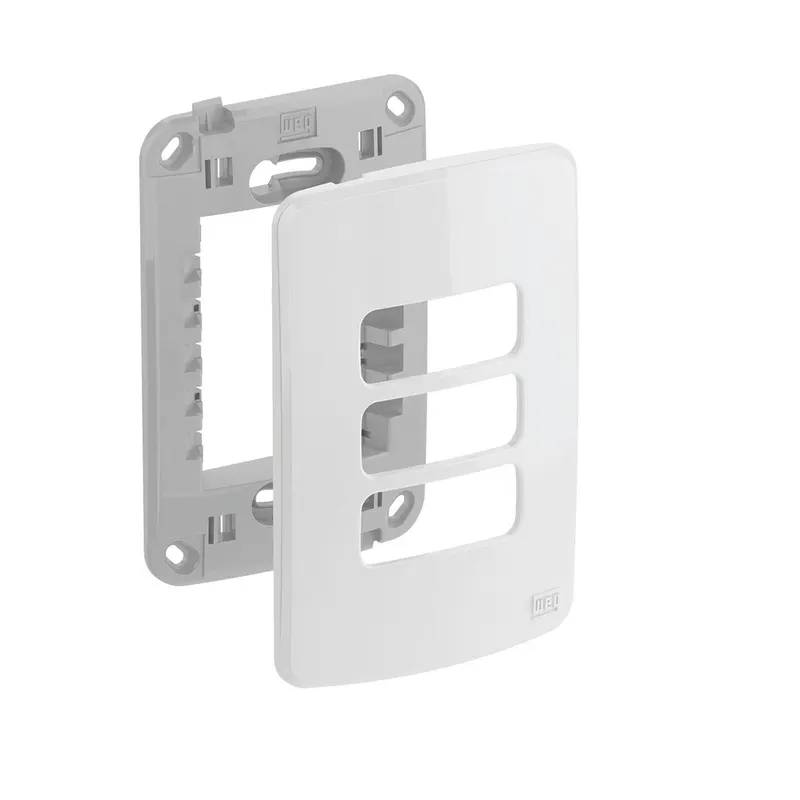 Placa + Suporte 4X2 3 Pos Compose Branco Weg