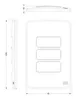 Placa + Suporte 4X2 3 Pos Compose Branco Weg