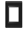 Placa 4X2 3 Posicoes Style Acetinado Preto/Preto