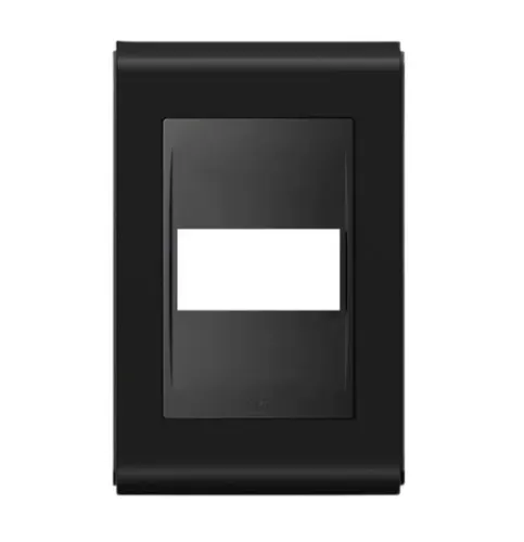 Placa 4X2 1 Posicao PM Preto/Preto