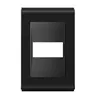 Placa 4X2 1 Posicao PM Preto/Preto