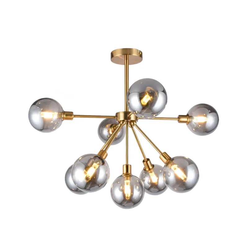 Pendente Astro 9Xg9 Fume Dourado Orluce