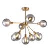 Pendente Astro 9Xg9 Fume Dourado Orluce