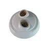 Plafon Duplo Soquete Porcelana 2E27 Branco OPL