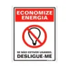 Placa Sinalizacao Poliestireno 15X20Cm Economize Energia Sinalize