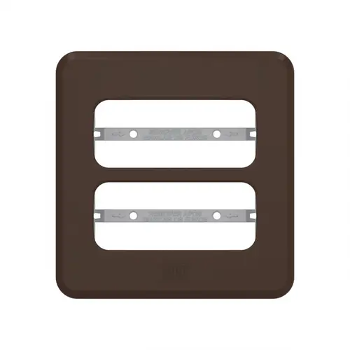 Miniplaca Embutir Moveis 2 Postos Compose Marrom Weg