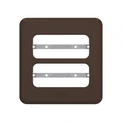Miniplaca Embutir Moveis 2 Postos Compose Marrom Weg
