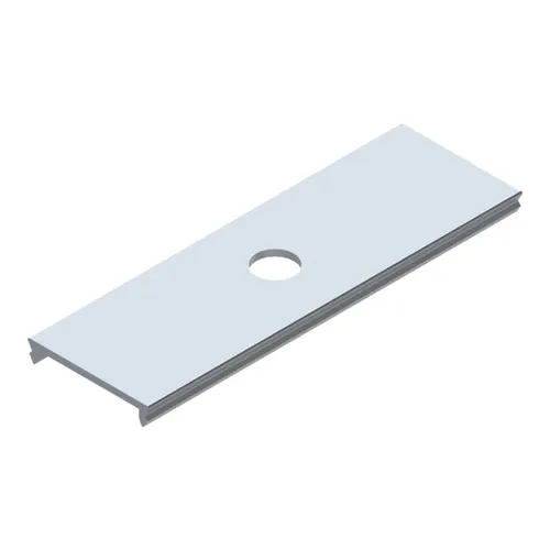 Tampa Cega C/ Furo Sistema Perfil Modular Branco Luminatti