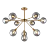 Pendente Astro 10Xg9 Fume Led Dourado Orluce