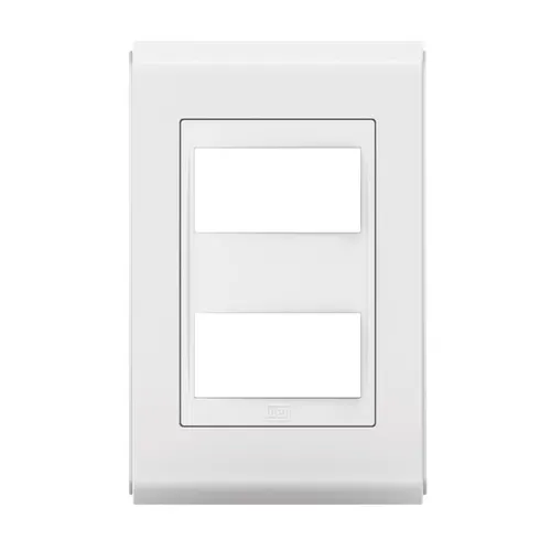 Placa 4X2 2 Posicoes PM Branco/Branco