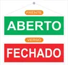 Placa Em Poliestireno 20X30 - Aberto / Fechado com Ventosa Sinalize