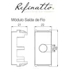 Kit 2 Modulos Saida Fio Branco