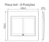 Placa 4X4 6 Postos Esatta Branco Weg
