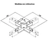 Emenda Interna Tipo X P/ Perfilado 38X38mm Galvanizado Fogo Perfil Lider
