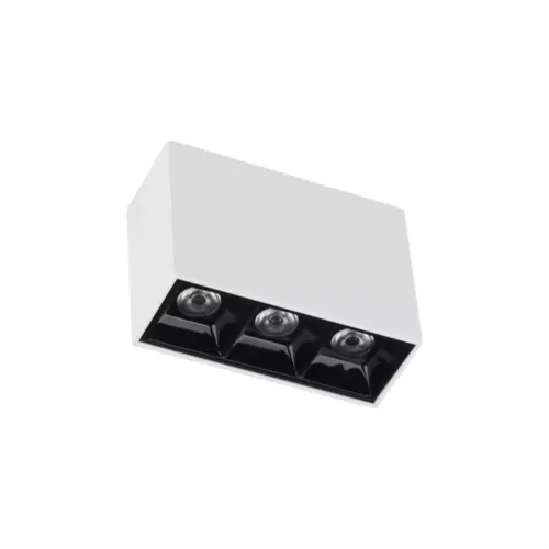 Luminaria De Led 3 Spots De Sobrepor 6W 3000K Branco Luminatti