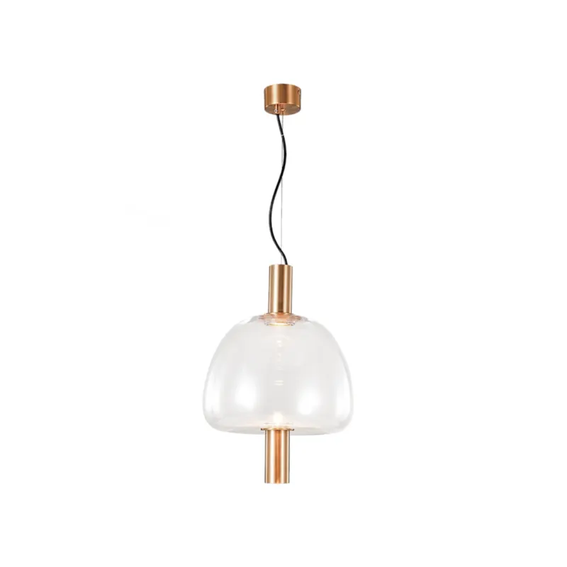 Pendente Clear 8W Transparente Dourado OR1249 Orluce