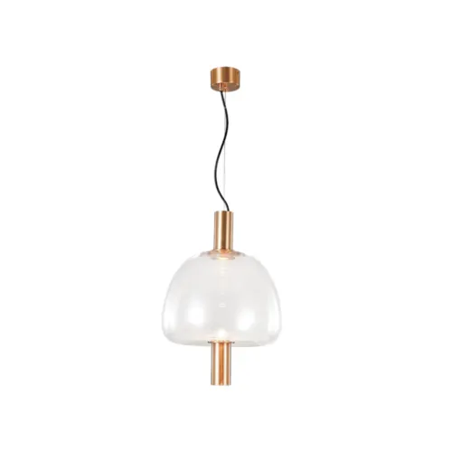 Pendente Clear 8W Transparente Dourado OR1249 Orluce