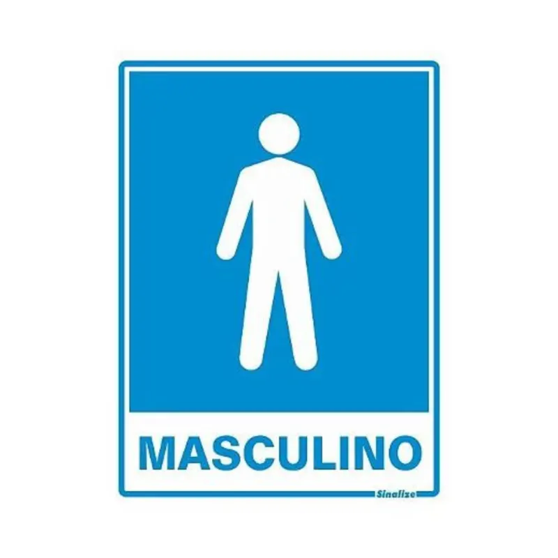 Placa Sinalizacao Poliestireno 15X20Cm Sanitario Masculino Sinalize