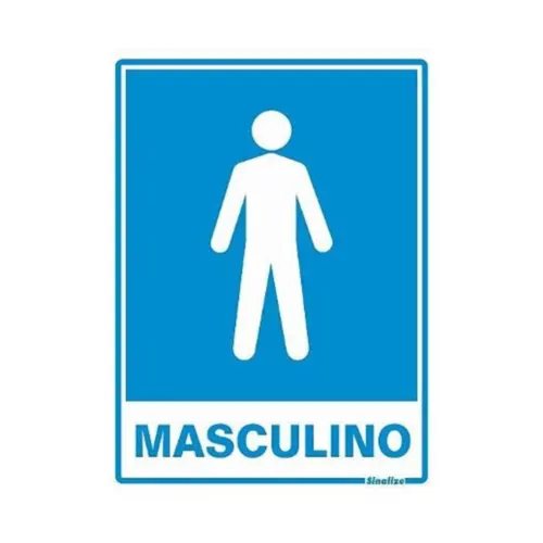 Placa Sinalizacao Poliestireno 15X20Cm Sanitario Masculino Sinalize