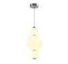 Pendente Bubble 3P Led 12W Opalino Cromado Orluce