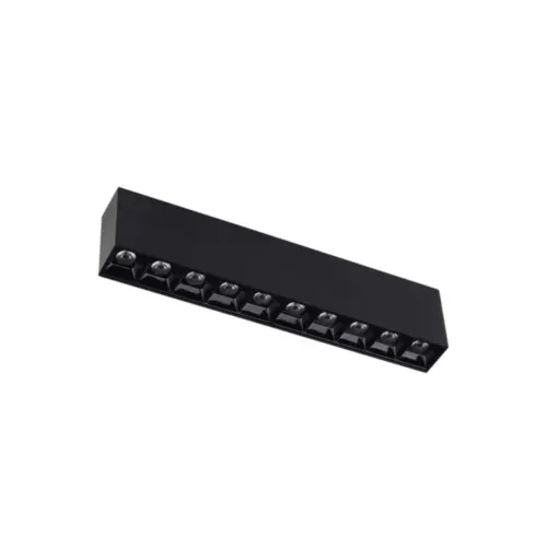 Luminaria De Led 10 Spots De Sobrepor 20W 3000 Preto Luminatti