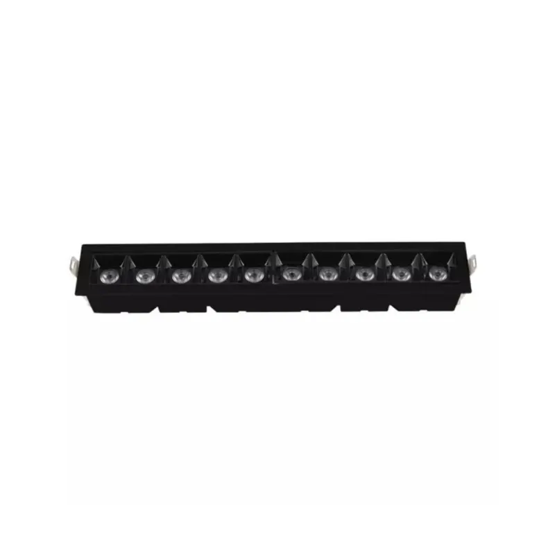Luminaria De Led 10 Spots De Embutir 20W 2700K Preto Luminatti