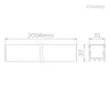 Perfil Sobr Archi Plano 2M 35mm 56W 24V STH20972BR/27 Stella