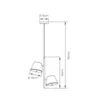 Pendente Cupula 2Xg9 Preto Fosco Orluce