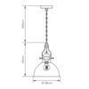 Pendente Fabb Glass 1Xe27 Ambar Preto Fosco Orluce