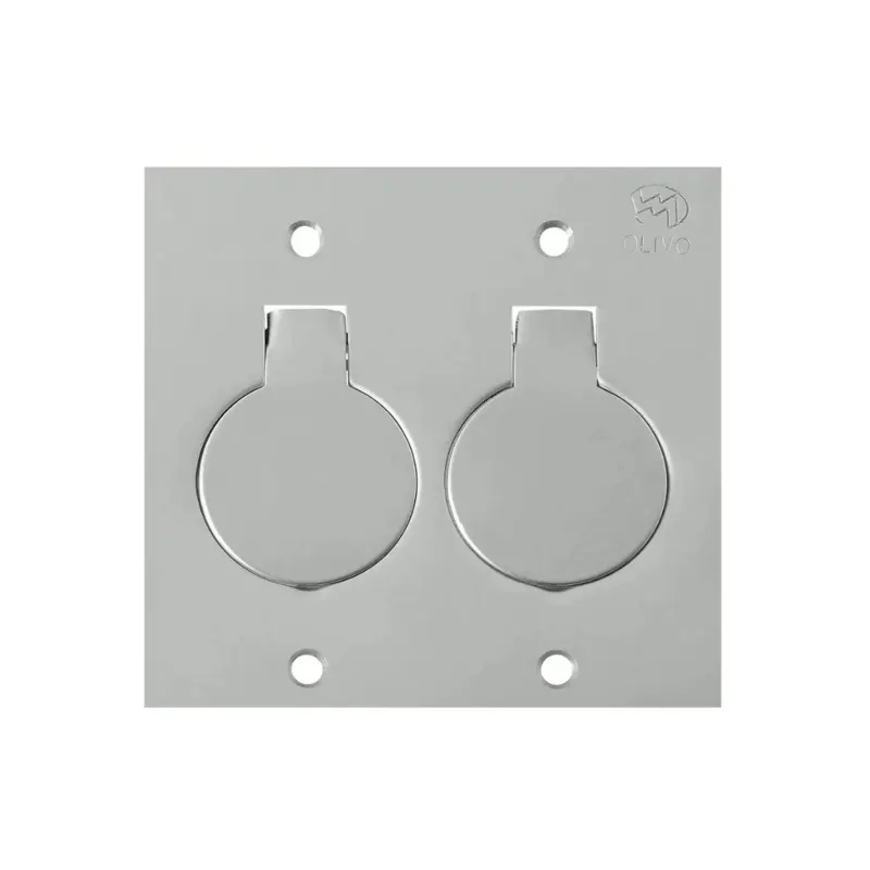 Placa Piso Leve 4X4 Inox Alto Brilho Tipo Unha Dupla Olivo